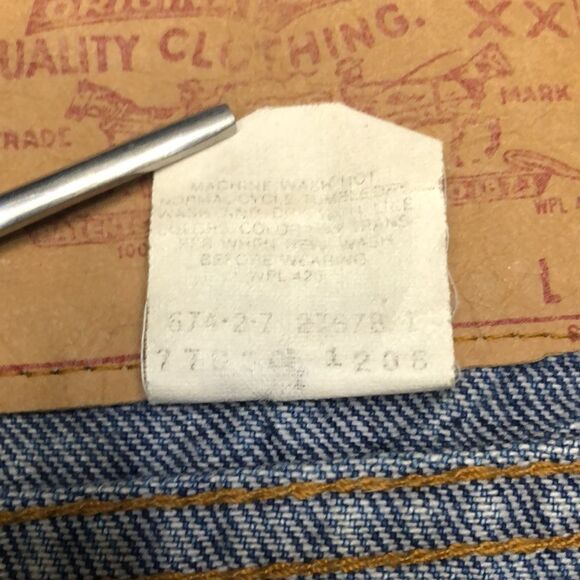 Vintage 1987 Levi’s Denim Jacket Medium Made in USA CUSTOM PAINTED - Picture 10 of 13